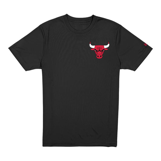 Chicago Bulls New Era Ring Knuckles T-Shirt in Black - Front View