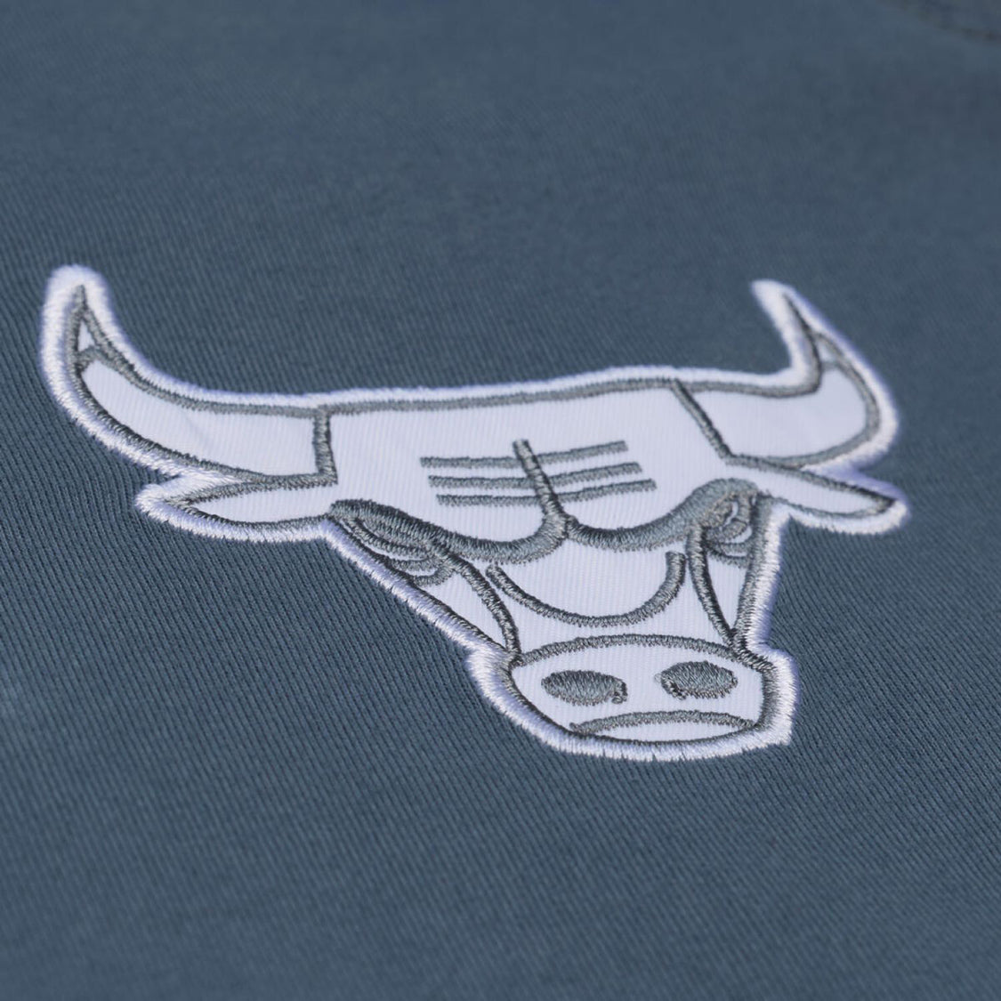 Chicago Bulls Mitchell & Ness Thunderstorm T-Shirt in Blue - Front Detail View