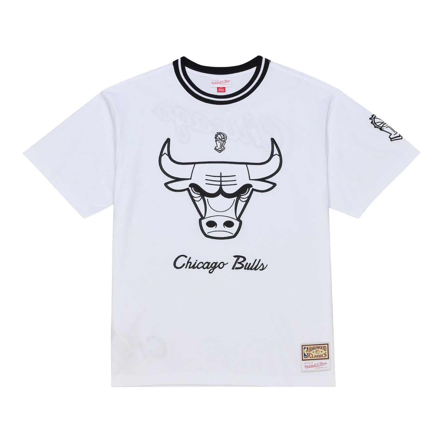 Chicago Bulls Mitchell & Ness Arctic White T-Shirt in White - Front View