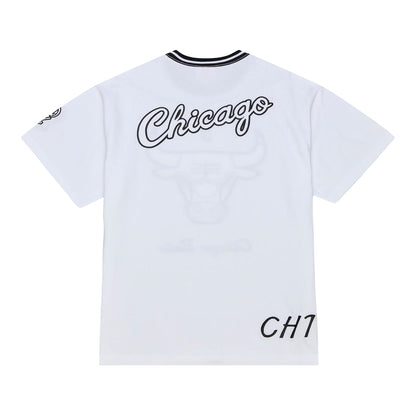 Chicago Bulls Mitchell & Ness Arctic White T-Shirt in White - Back View