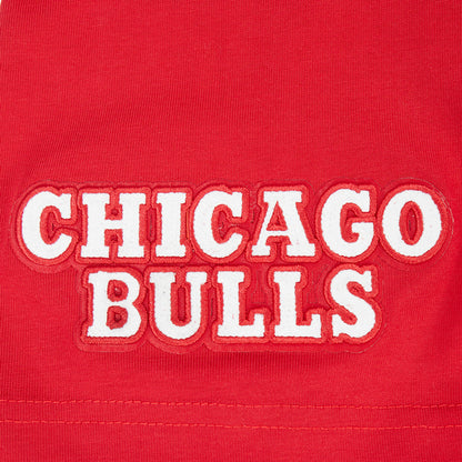 Chicago Bulls Pro Standard Fire And Roses T-Shirt in red - embroidered detail view