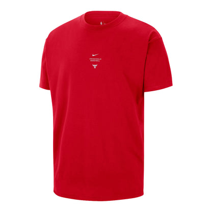 Chicago Bulls Nike 2026 Icon Practice T-Shirt in Red - Front View