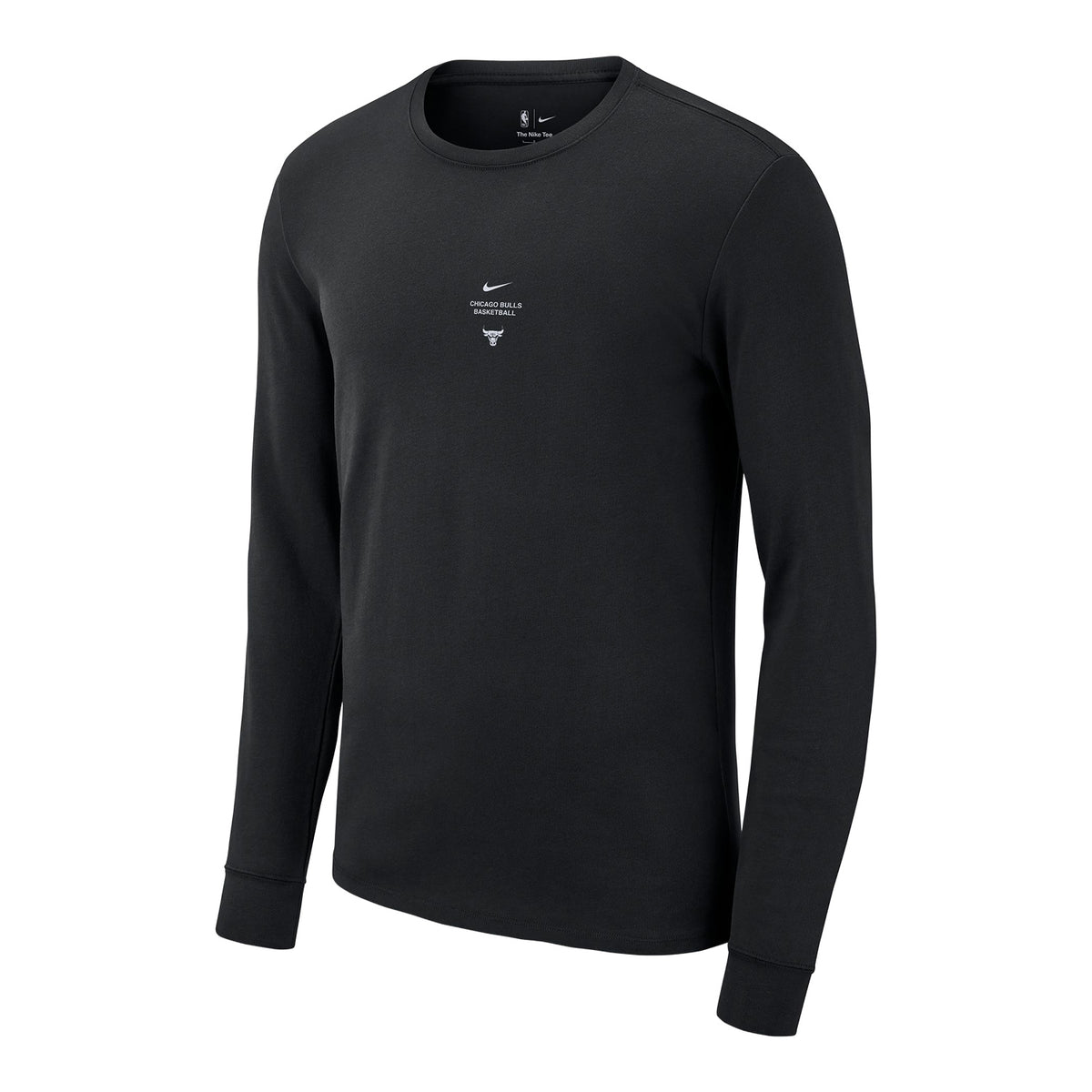 Chicago Bulls Nike 2026 Long Sleeve Practice T-Shirt in Black - Front view
