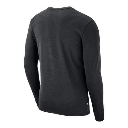 Chicago Bulls Nike 2026 Long Sleeve Practice T-Shirt in Black - Back View