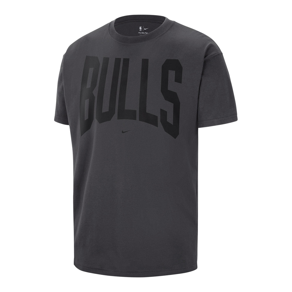 Chicago Bulls Nike 2026 Standard Issue Travel T-Shirt in Black - Front View