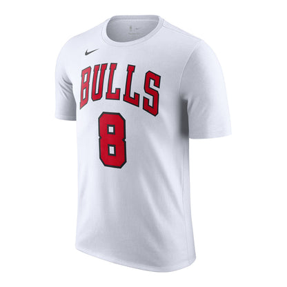 Chicago Bulls Caleb Wilson Nike Association Name & Number T-Shirt in White - Front View