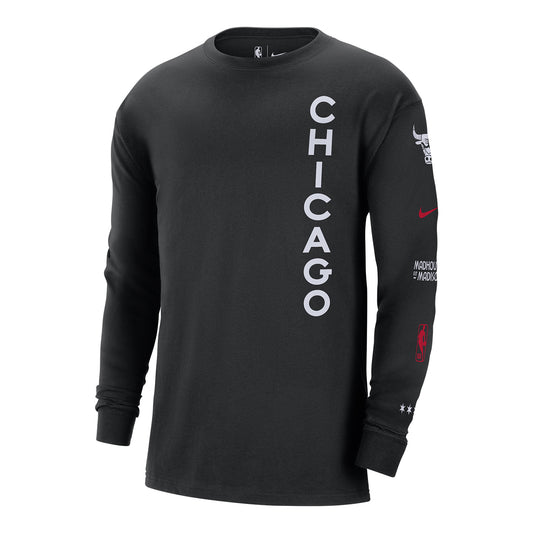 2023-24 CHICAGO BULLS CITY EDITION MAX 90 LONG SLEEVE T-SHIRT - front view