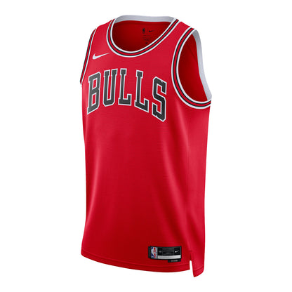 Chicago Bulls Personalized Nike Icon Edition Swingman Jersey - red (front view)