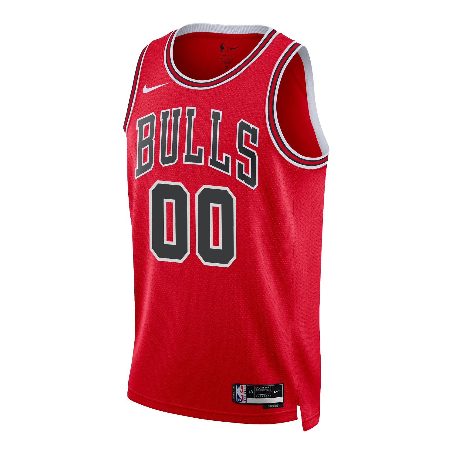 Youth Chicago Bulls Personalized Nike Icon Swingman Jersey in red - front  view