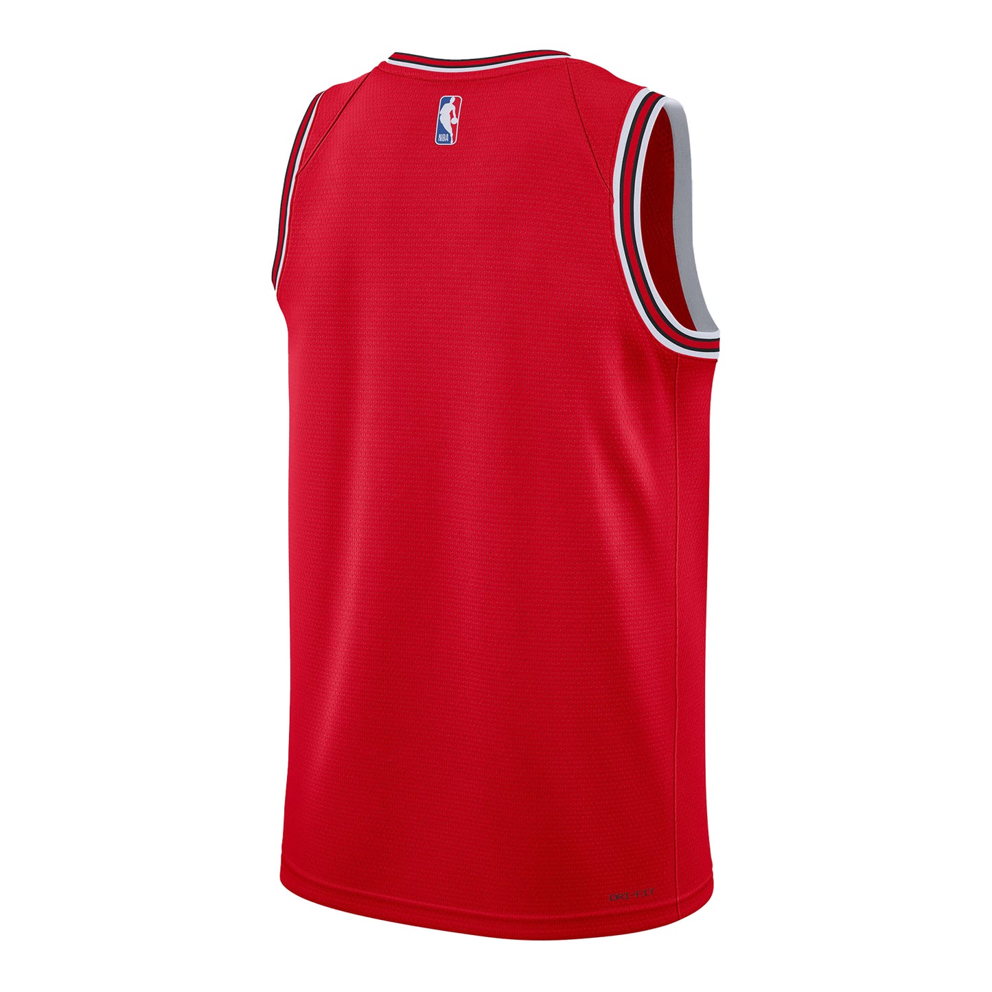 Chicago Bulls Personalized Nike Icon Edition Swingman Jersey - red (back view)