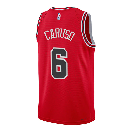 Chicago Bulls Alex Caruso Nike Icon Swingman Jersey - Back View
