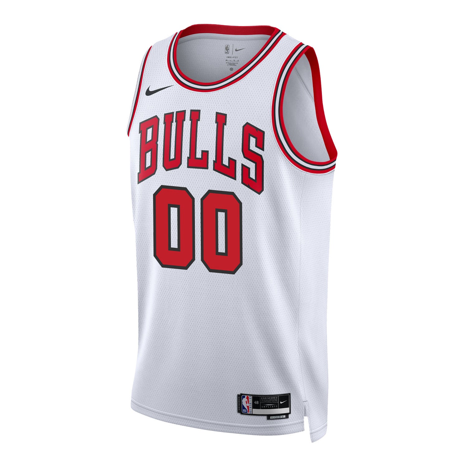 Youth Chicago Bulls Personalized Nike Association Swingman Jersey in white - front view
