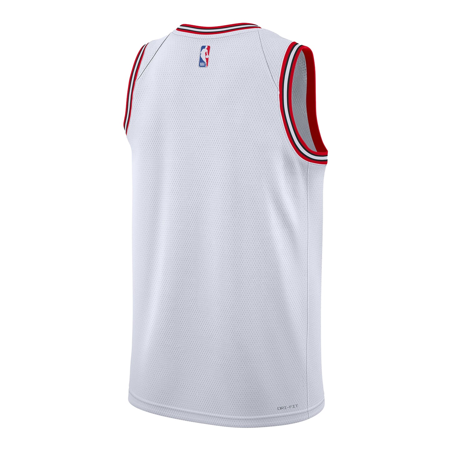 Chicago Bulls Personalized Nike Association Swingman Jersey - white (back view)