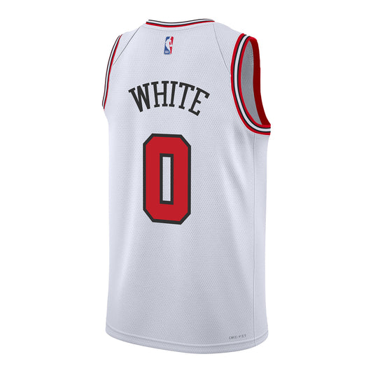 Youth Chicago Bulls Coby White Nike Association Swingman Jersey - back view