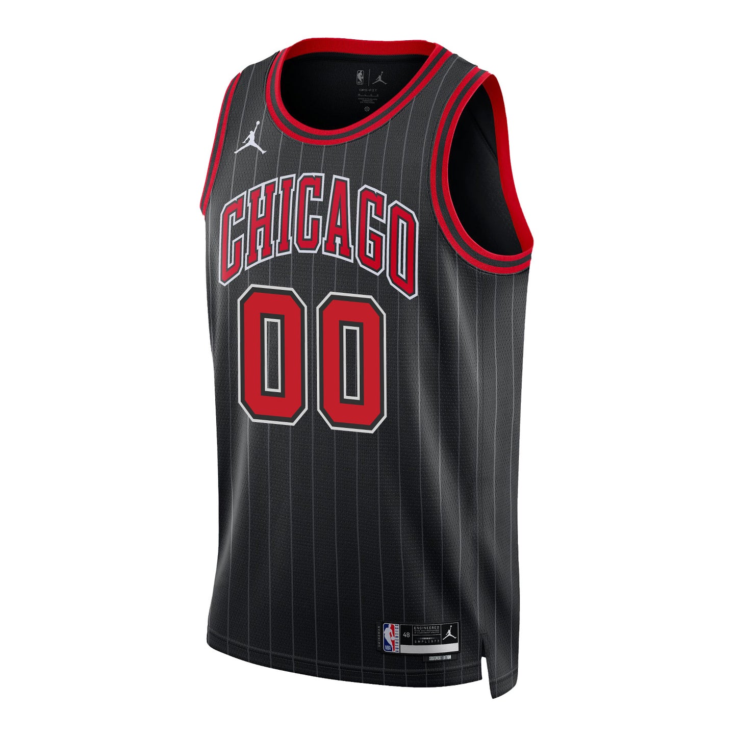 Youth Chicago Bulls Personalized Nike Statement Swingman Jersey in black - front view