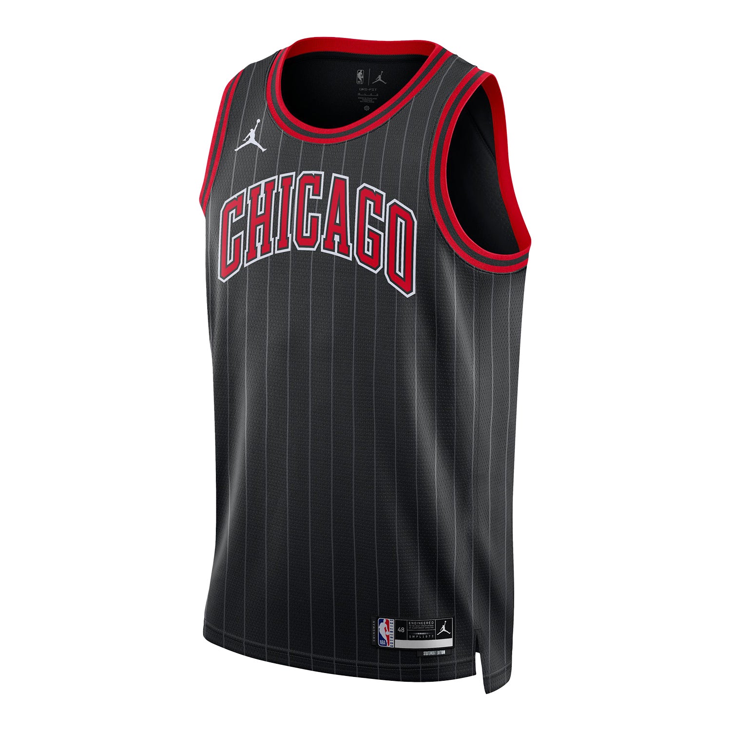 Chicago Bulls Personalized Nike Statement Swingman Jersey - black (front view)