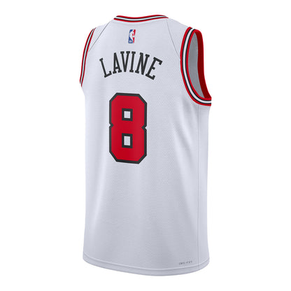Chicago Bulls Zach LaVine Nike Association Swingman Jersey - Back View