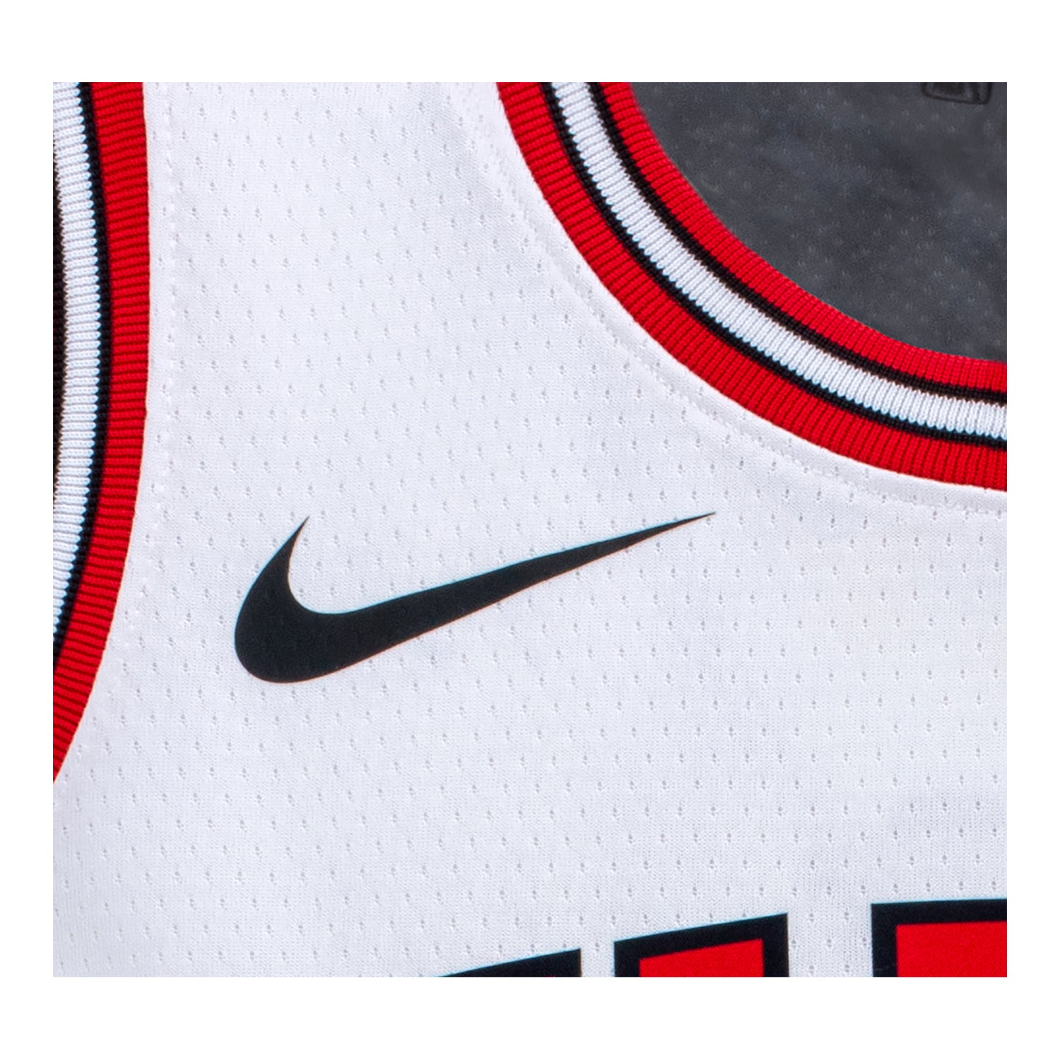 Chicago Bulls Nike Association Swingman Jersey - close up view