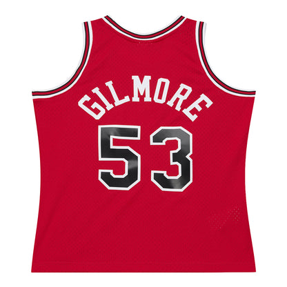 Chicago Bulls Mitchell & Ness Artis Gilmore 1976 Swingman Jersey in Red - Back View