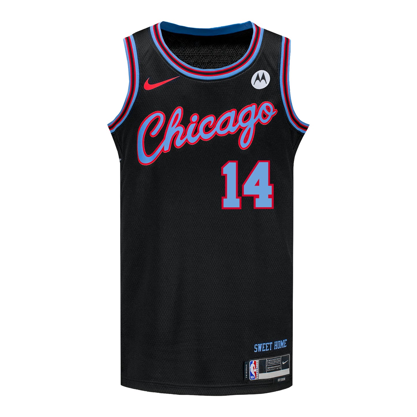 2025-26 CHICAGO BULLS CITY EDITION MATAS BUZELIS SWINGMAN JERSEY in Black - Front View