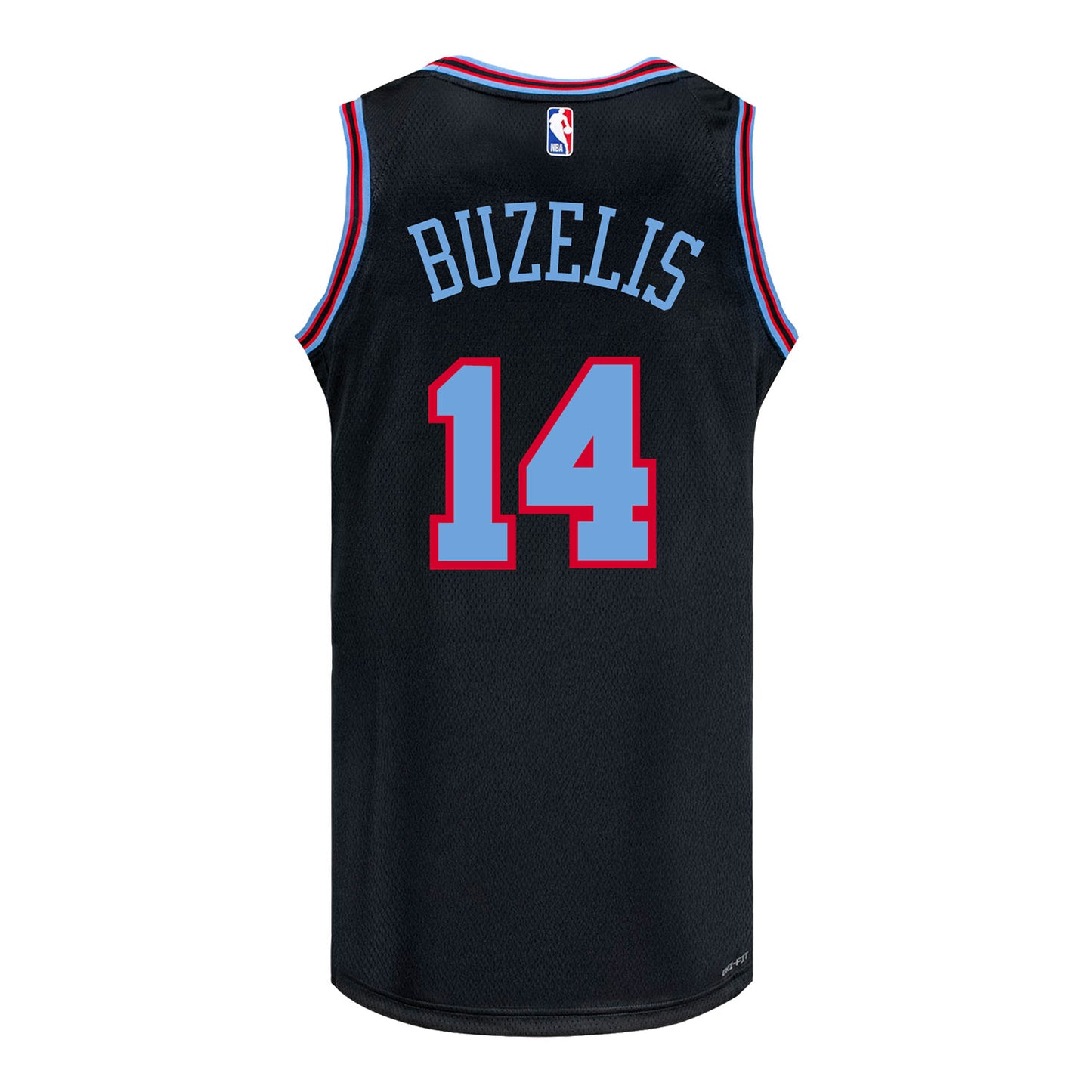 2025-26 CHICAGO BULLS CITY EDITION MATAS BUZELIS SWINGMAN JERSEY in Black - Back View