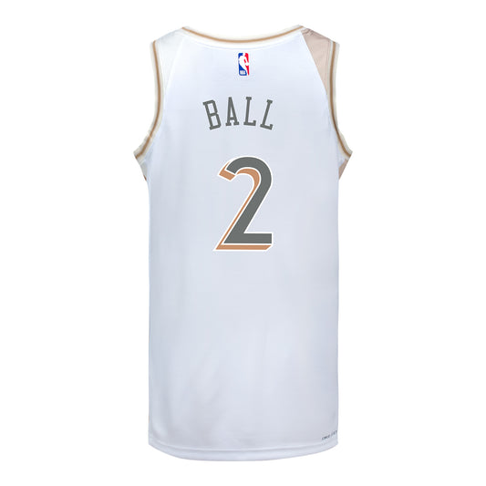 2024-25 CHICAGO BULLS LONZO BALL CITY EDITION SWINGMAN JERSEY - Back View