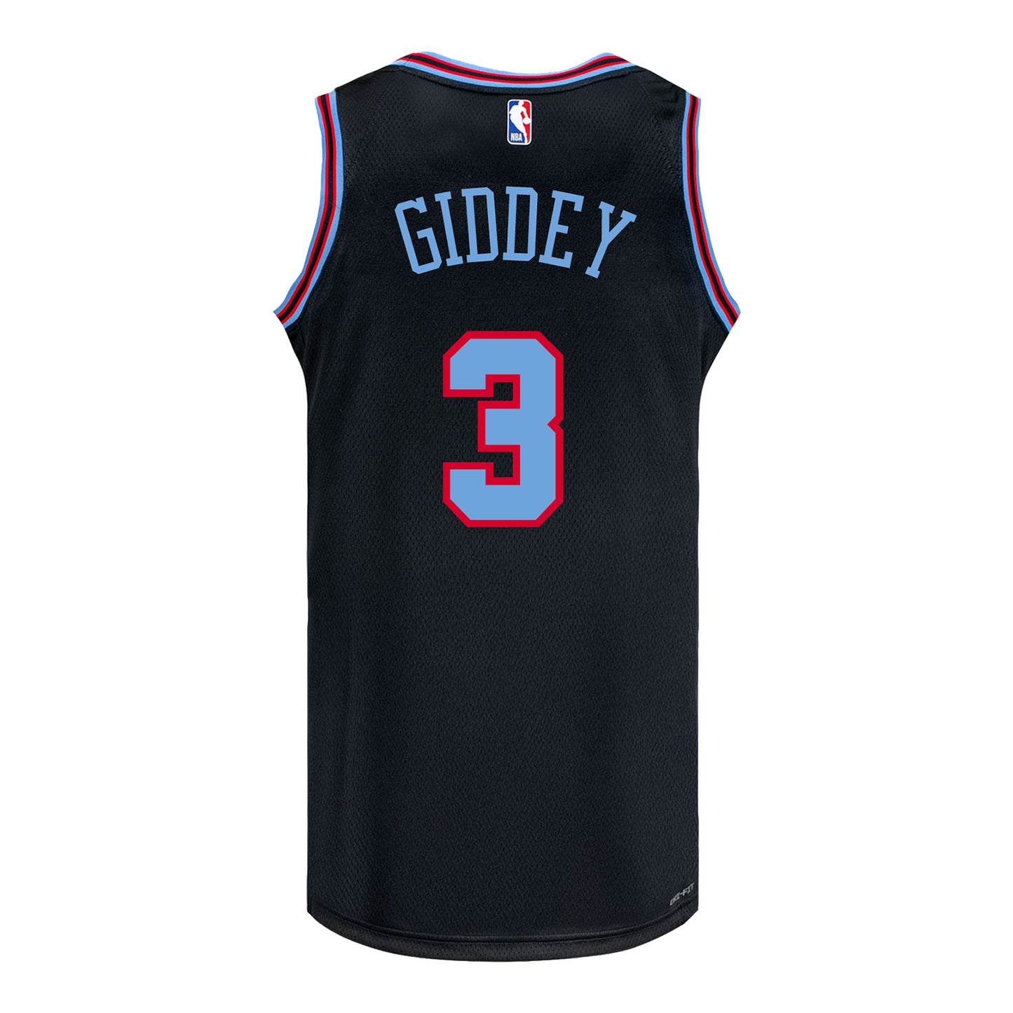 2025-26 CHICAGO BULLS CITY EDITION JOSH GIDDEY SWINGMAN JERSEY in Black - Back view
