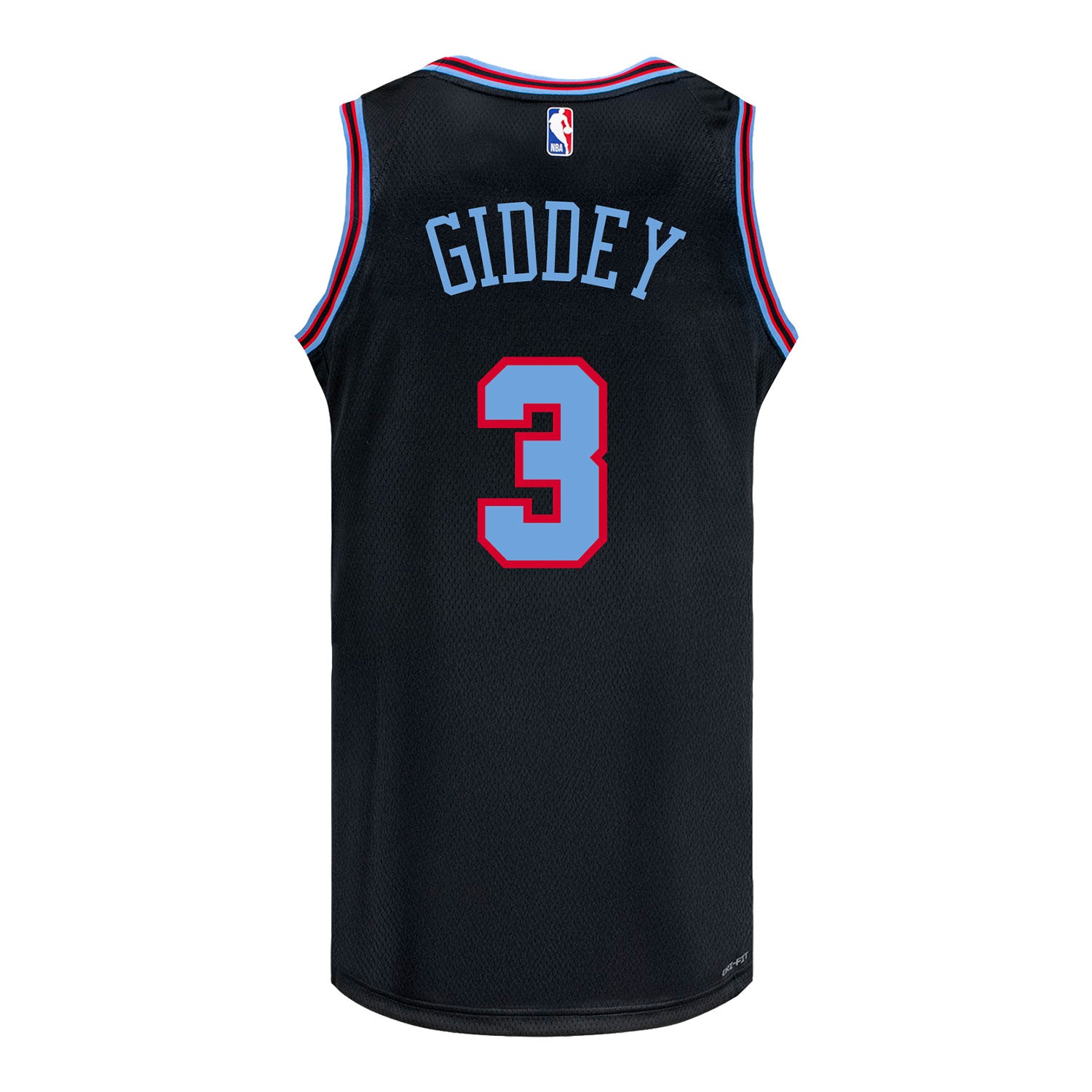 YOUTH 2025-26 CHICAGO BULLS CITY EDITION JOSH GIDDEY SWINGMAN JERSEY in Black - Back View