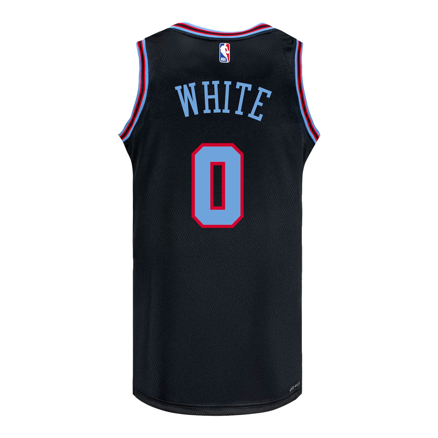 2025-26 CHICAGO BULLS CITY EDITION COBY WHITE SWINGMAN JERSEY in Black - Back View