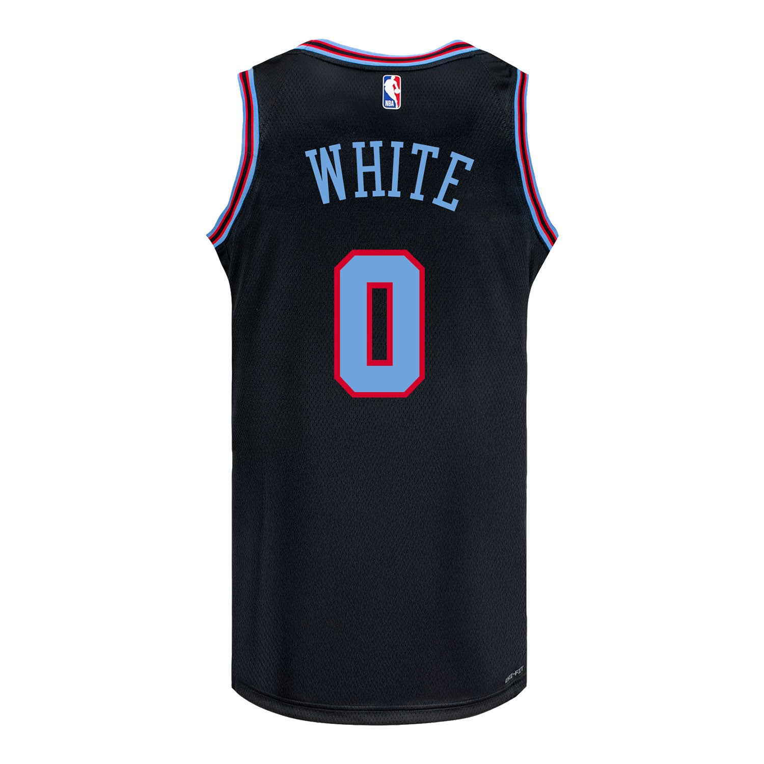 2025-26 CHICAGO BULLS CITY EDITION COBY WHITE SWINGMAN JERSEY in Black - Back View