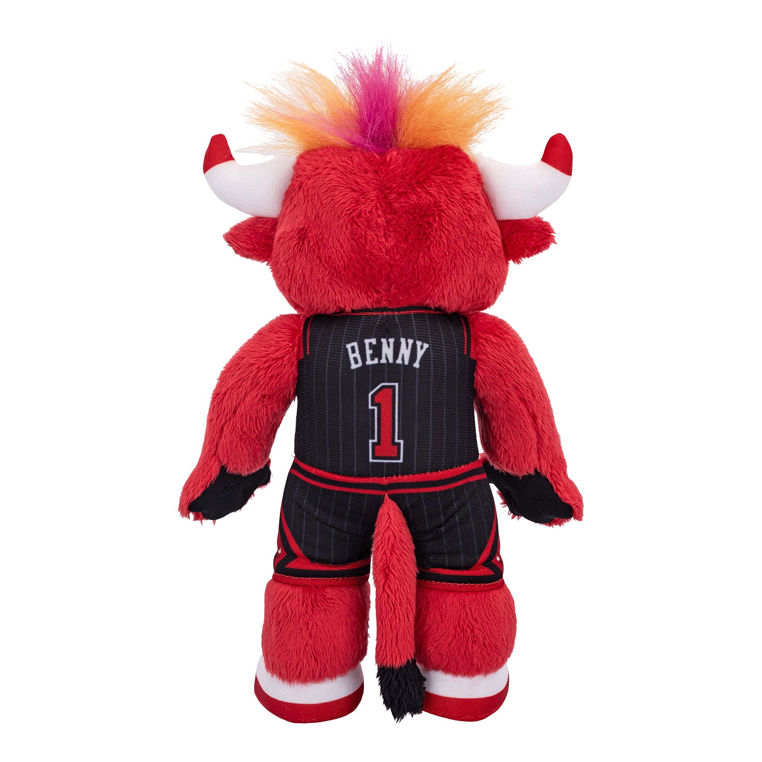 Chicago Bulls Uncanny Brands Benny 10" Statement Plush - black jersey - back  view