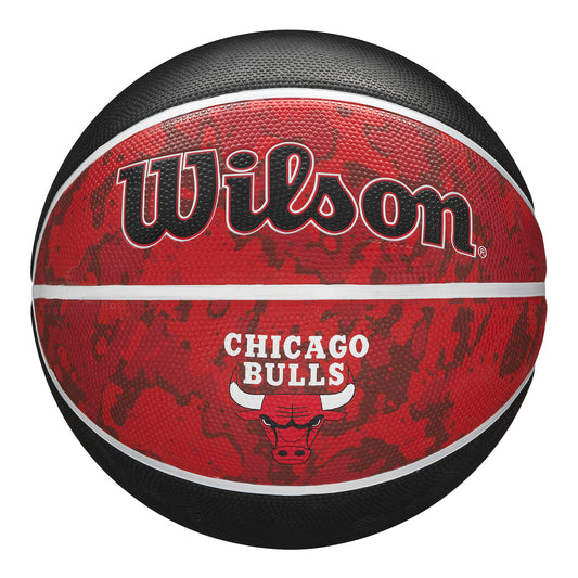 Chicago Bulls Team Tiedye Basketball - black and red, front view