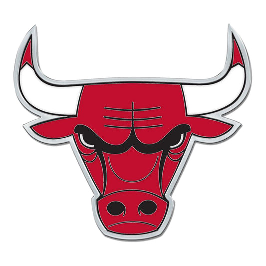 Chicago Bulls WinCraft Chrome Auto Emblem in red - front view