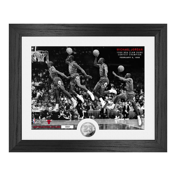 Chicago Bulls Michael Jordan 1988 NBA Slam Dunk Champion Silver