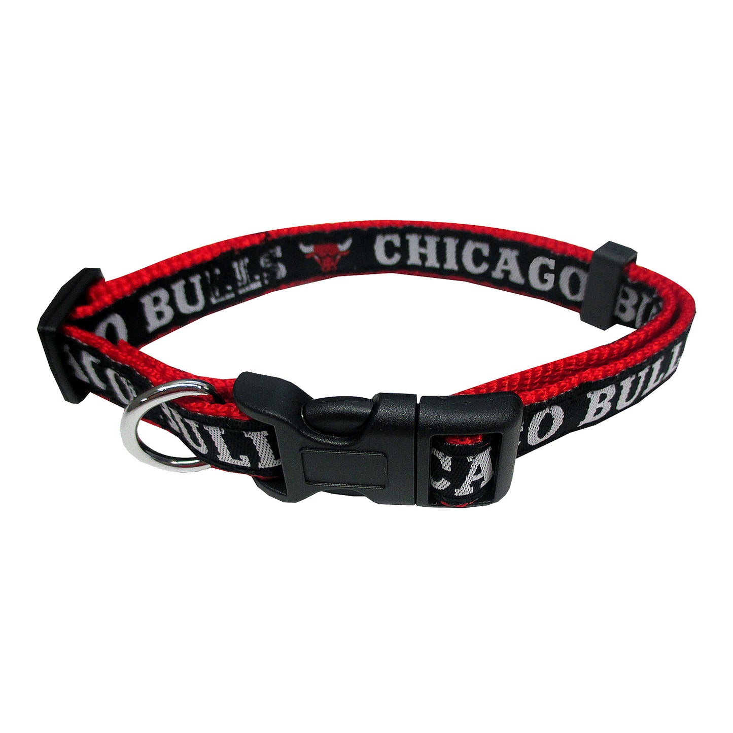 Chicago Bulls Pet Collar - front view