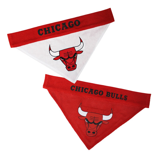 Chicago Bulls Reversible Pet Bandana - front view