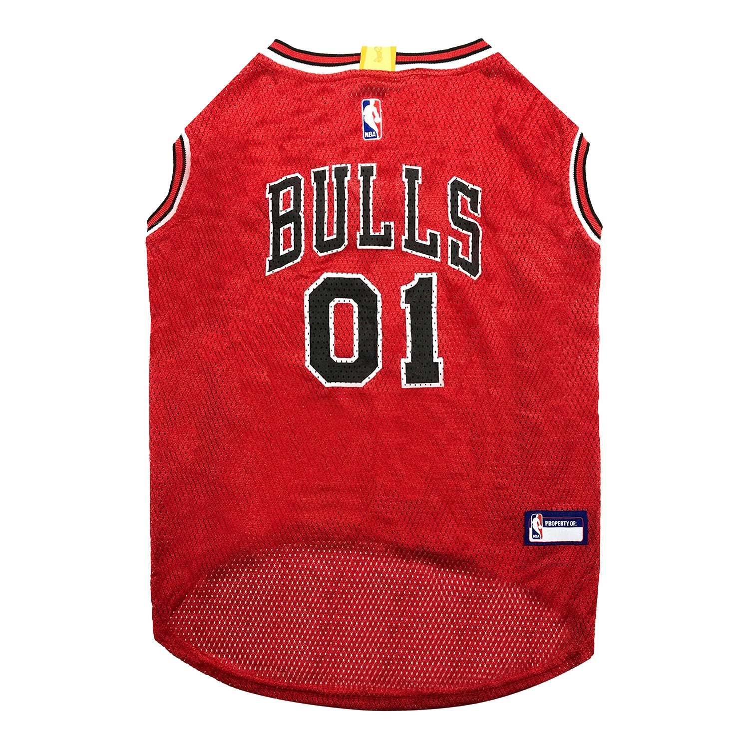 Chicago Bulls Pet Jersey in red - front view