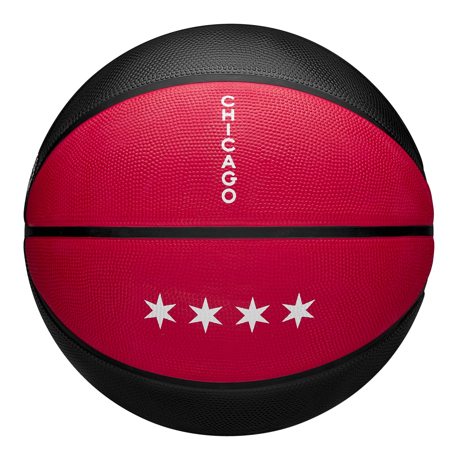 Chicago Bulls 2023-24 City Edition Full Size Collector Basketball - red and black - back view