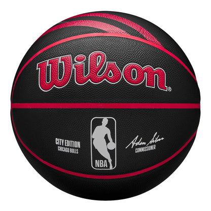 Chicago Bulls 2023-24 City Edition Full Size Icon Basketball - front view
