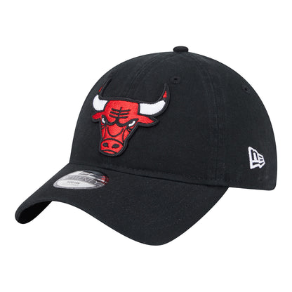 Youth Chicago Bulls New Era 950 2024-25 Tip-Off Adjustable Hat In Black - Front Left View