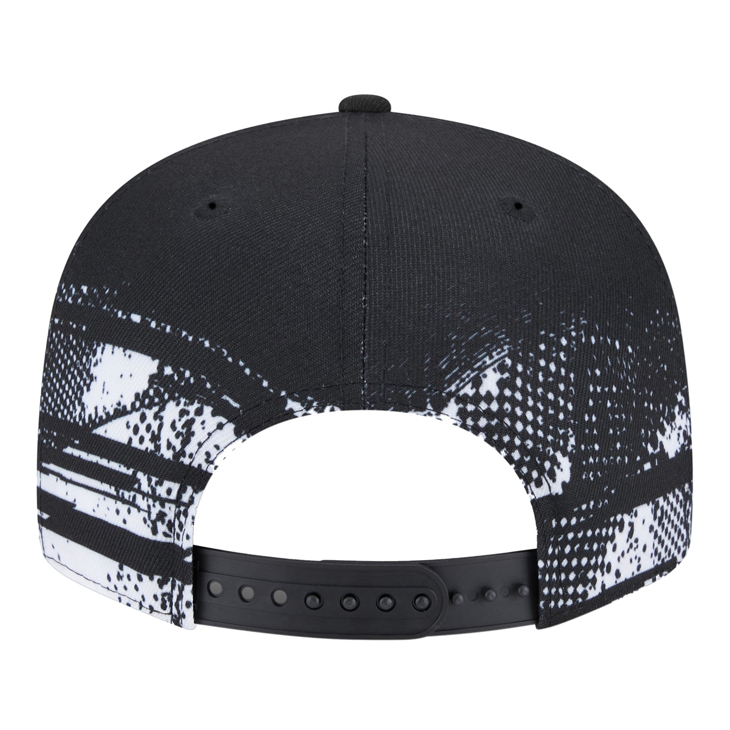 Youth Chicago Bulls New Era 950 2024-25 Tip-Off White Snapback In Black & White - Back View