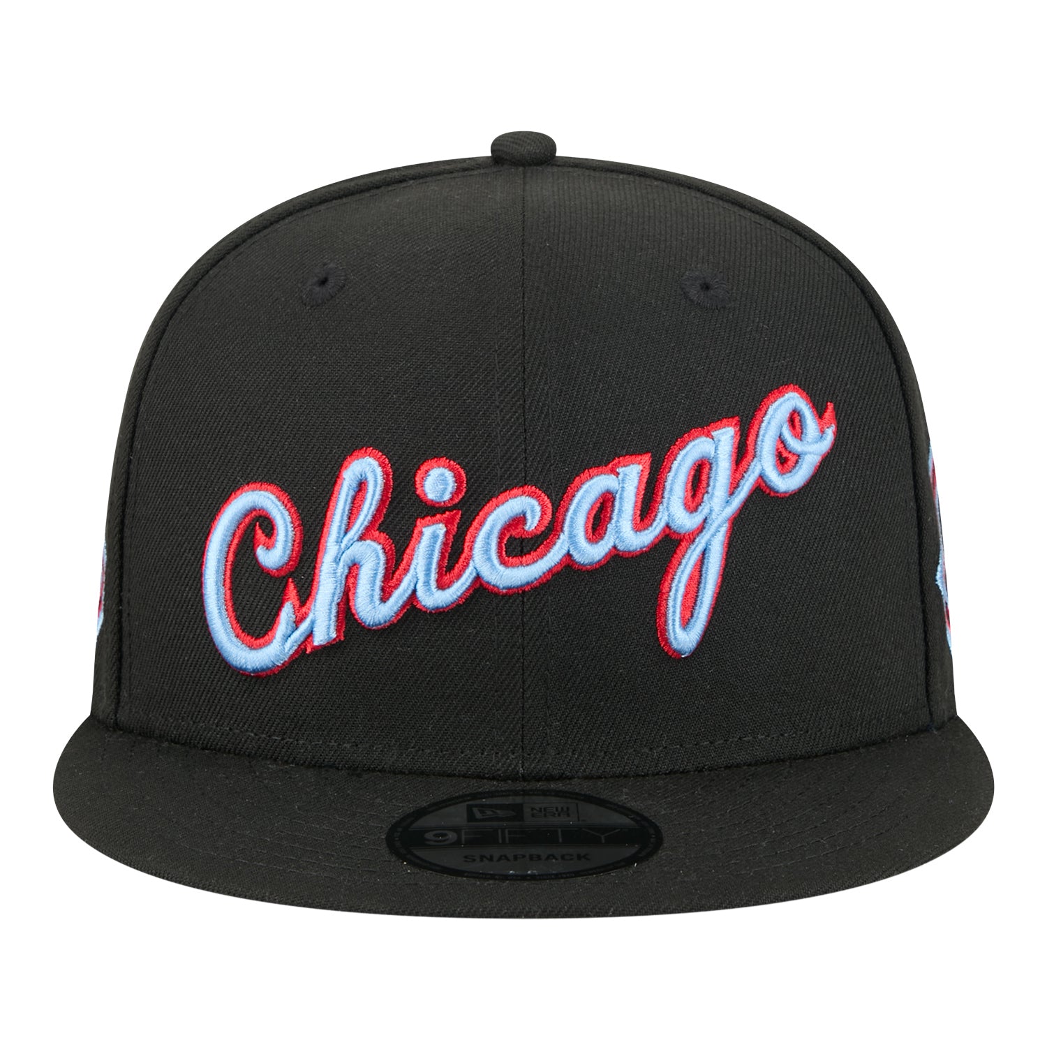 Youth 2025-26 City Edition Chicago Bulls New Era 950 Snapback in Black - Front View