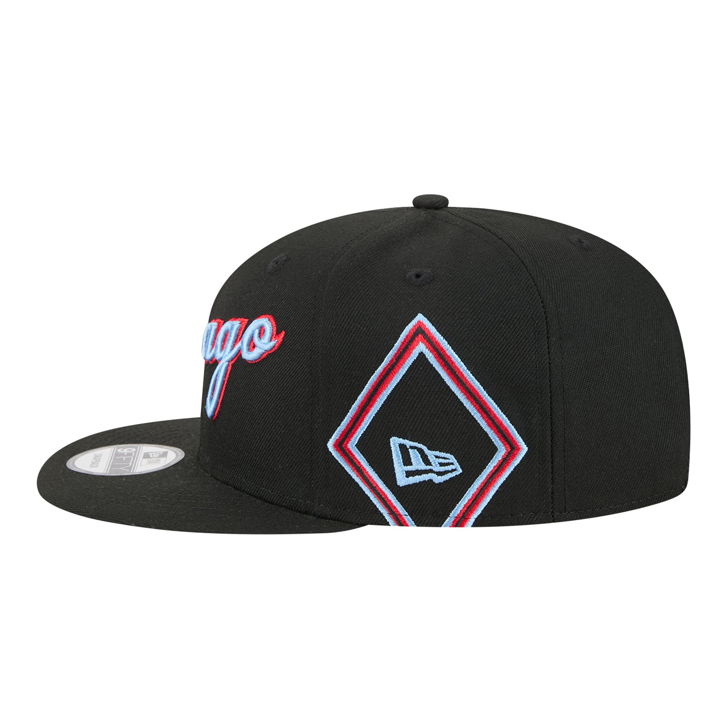 Youth 2025-26 City Edition Chicago Bulls New Era 950 Snapback in Black - Side View