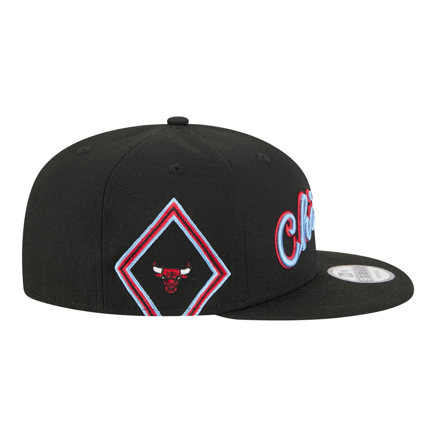 Youth 2025-26 City Edition Chicago Bulls New Era 950 Snapback in Black - Right Side View