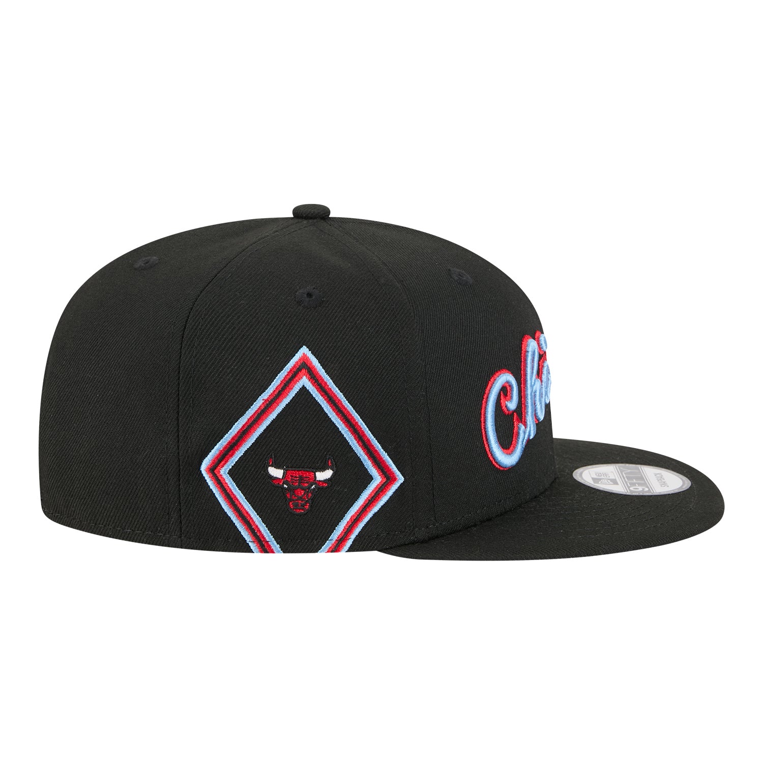 Youth 2025-26 City Edition Chicago Bulls New Era 950 Snapback in Black - Right Side View