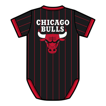 Newborn Chicago Bulls 1966 Statement Onesie in Red and Black - Back View