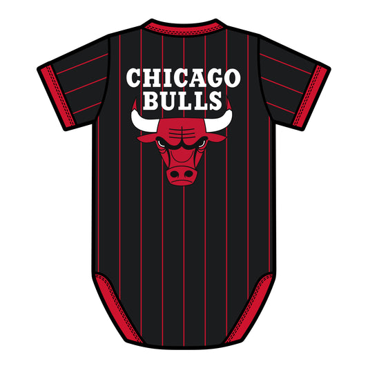 Newborn Chicago Bulls 1966 Statement Onesie in Red and Black - Back View