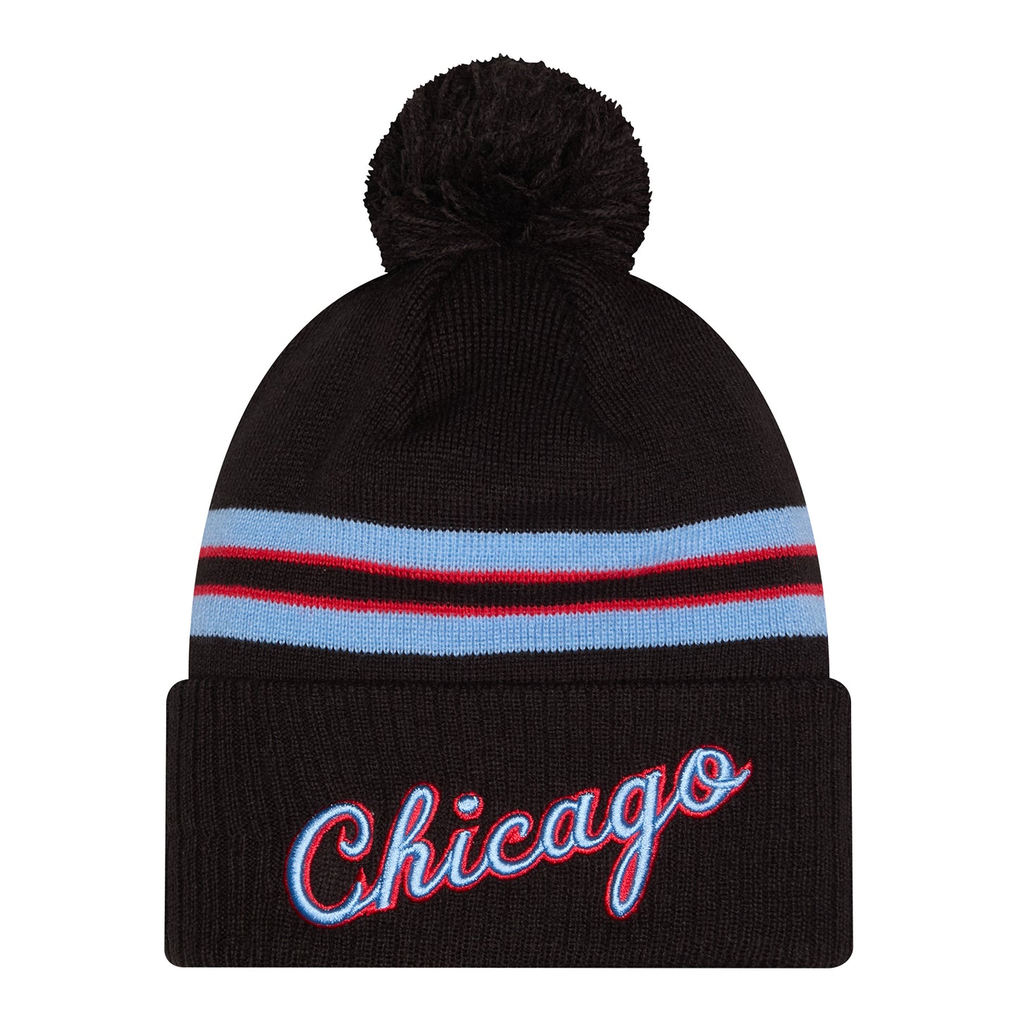 Youth 2025-26 City Edition Chicago Bulls New Era knit in Black - Front View