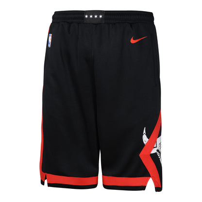 YOUTH 2023-24 CHICAGO BULLS CITY EDITION NIKE UNIFORM SHORTS - front view