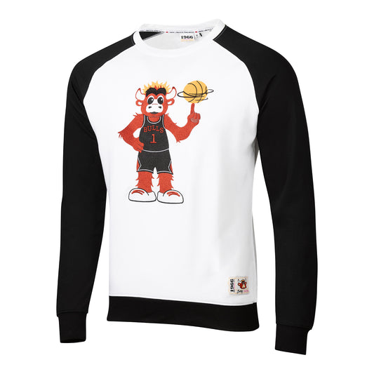 Youth Chicago Bulls 1966 Basketball Benny Raglan Crewneck Sweatshirt